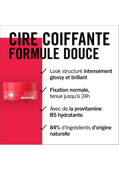 Schwarzkopf Gloss No.2 Parlak Görünüm Sağlayan Saç Şekillendirici Jel Wax 75 Ml