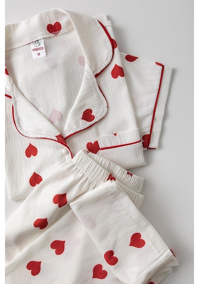 Nisanca Kısa Kol Gömlek Yaka Kadın Pinterest Pijama Takımı - Mevsimlik Kadın Pijama- Büyük Beden Bordo Nisanca Kısa Kol Gömlek Yaka Kadın Pinterest Pijama Takımı - Mevsimlik Kadın Pijama- Büyük Beden Bordo