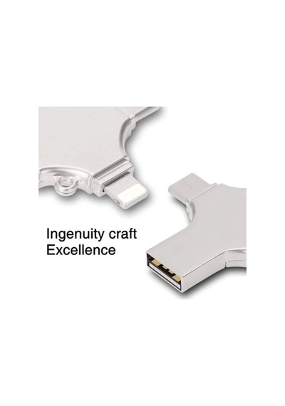 Otg 4in1 Cep Telefonu Çok Fonksiyonlu Usb Flash Bellek 64 Gb Type-c, Micro Sd Ve Kart Okuyucu Çok Renkli