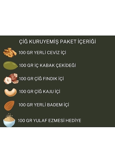 Çiğ Kuruyemiş Paketi 5li Diğer