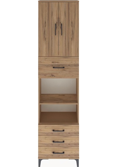 Arges Dolap 4 Raflı 4 Çekmeceli 2 Kapaklı 60x30x243 Çam-çam Atlas Çam Arges Dolap 4 Raflı 4 Çekmeceli 2 Kapaklı 60x30x243 Çam-çam Atlas Çam