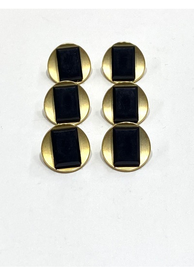 İtalyan Hırka Yelek Düğmesi / Siyah / 1,8 Cm / 6 Lı Set
