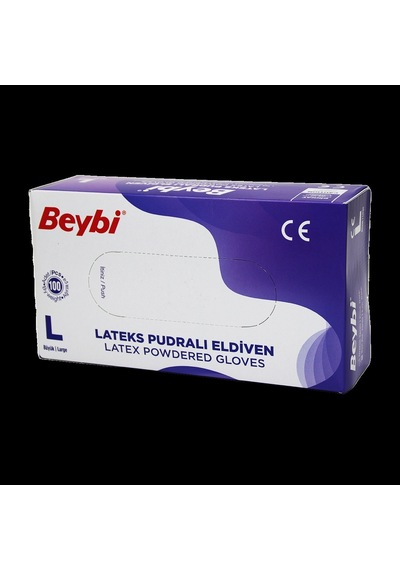 Beybi L Pudralı Muayene Eldiveni 100lü 5468