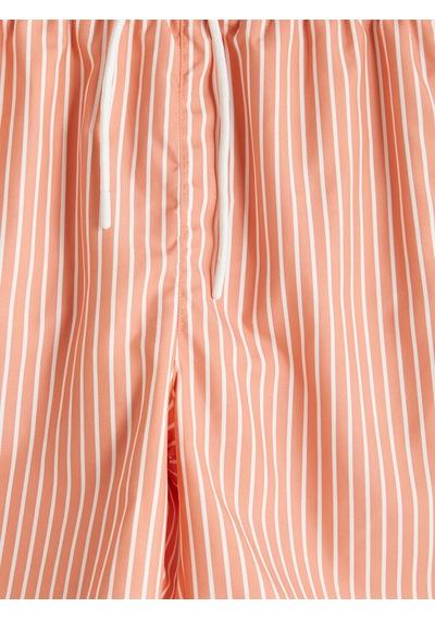 Lcw Swımwear Pembe Kısa Boy Çizgili Erkek Deniz Şortu