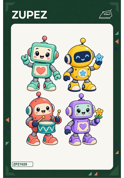 Sevimli Robotlar 19x25 Cm Ütüyle Uygulanan Baskı Zpz1029 - 928156837