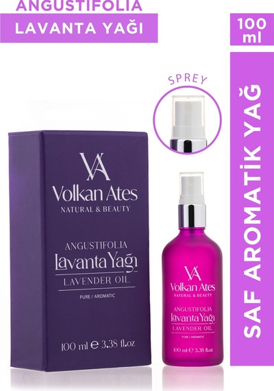 Volkan Ates Natural & Beauty Lavandula Angustifolia Saf Lavanta Yağı Sprey 100 Ml