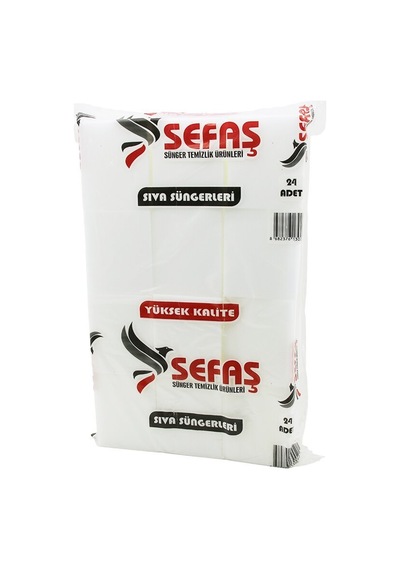 Şahin Afilli Kod-1714 Süngeri Büyük 18.5x13.5x5cm Beyaz Sıvacı Temizlik - 24'li Paket