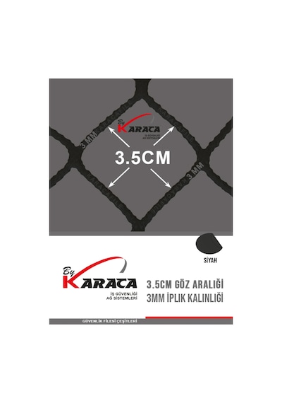Kedi Güvenlik Filesi 1.5x10 Metre - Siyah Renk, 3mm İp Kalınlığı, 3.5x3.5 Cm Gözenek