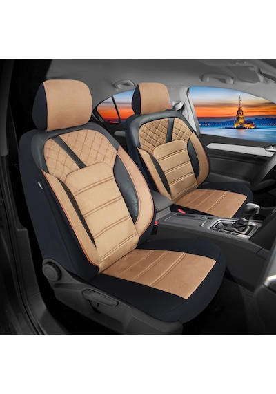 Renault Clio 4 2012 - 2019 Uyumlu Taba Tay Tüyü Koltuk Kılıfı