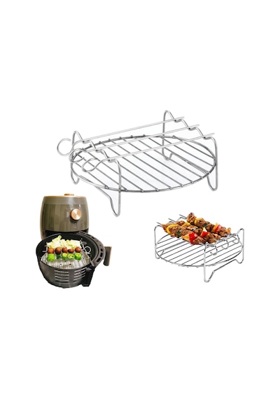 Airfryer Şiş Izgarası Xiaomi 3.5 Lt Ve Philips Uyumlu 4.1 Hava