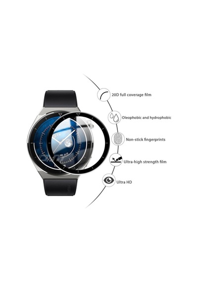 Huawei Watch Gt 3 Pro 46 Mm Uyumlu Ekran Koruyucu 3D Tam Kapatan