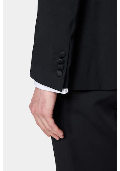 Twn Slim Fit Siyah Krep Desen Smokin Takim Elbise 7ess5e306510m 001