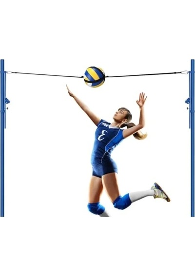Voleybol Smaç Antrenmanı Aparatı - Dayanıklı Ve Portatif Açık Mavi