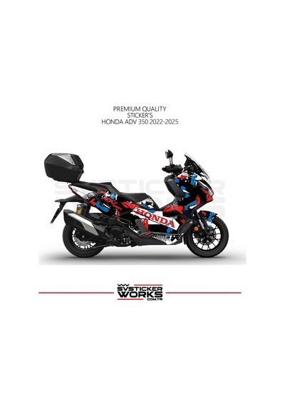 Honda Adv350 Kaplama Motosiklet Sticker Design Etiket Modeli V3
