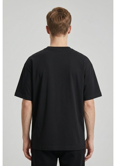 Black Nova Oversize Baskılı Unisex %100 Pamuk T-shirt Vintage Legends Siyah