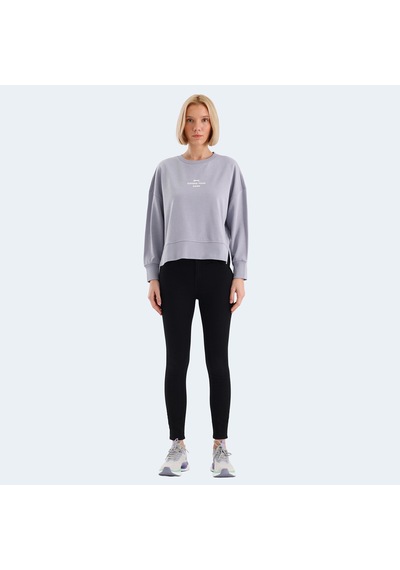 Slazenger VITAL Oversize Kadın Oversıze Lila Sweatshirt