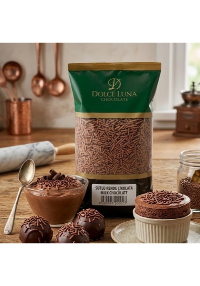 Sütlü Rende Çikolata 1 Kg Pasta Süsleme Ve Tatlı Dekor Çikolatası