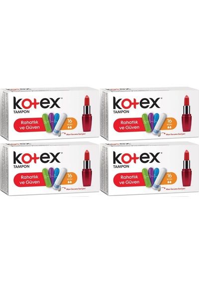 Kotex Tampon Mini 64 Lü Set 4pk 16
