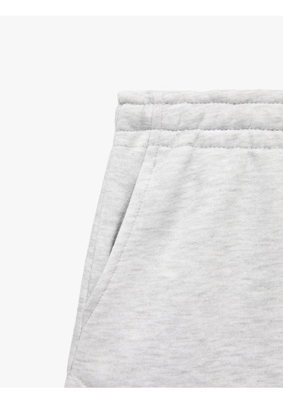 Koton Düğme Detaylı Beli Lastikli Şort Pijama Altı Gri Melanj 7wlk80029mk