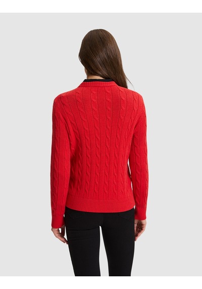 Pierre Cardin Kırmızı Regular Fit Kazak 50331418 Vr030