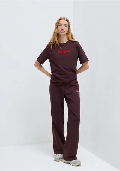 Mavi - California Baskılı Bordo Eşofman Altı 1011201-70223 Bordo