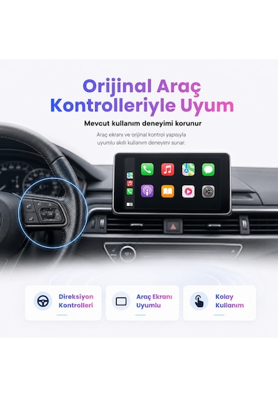 Solvis Box Kablosuz Carplay & Android Auto Multimedya Dönüştürücü