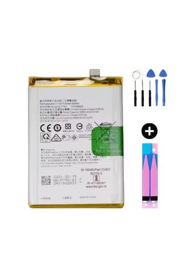 Realme C25 Blp793 Uyumlu Güçlendirilmiş İthal Pil + Montaj Seti