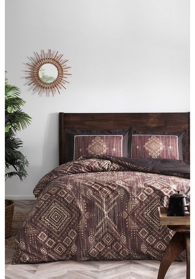 Özdilek  Boucle Tek Kişilik Nevresim Takımı Kahverengi 160 x 220