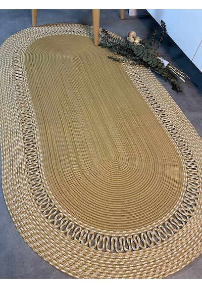 Mavaux Lotus Jüt Hasırlı El Örgüsü Kilim Jüt