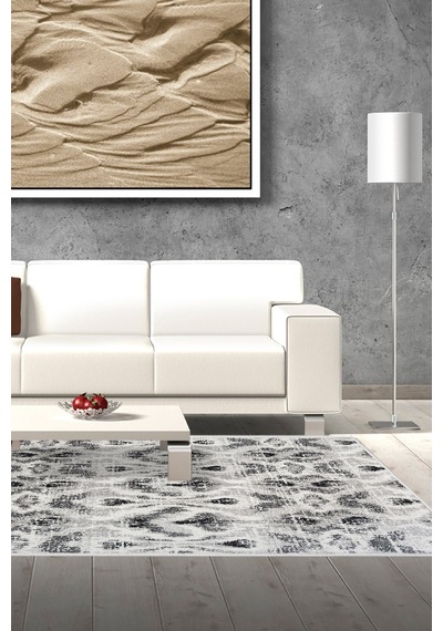 Dekoreko Kaymaz Taban Djt Salon Halısı Trend Iskandinav F5136 gri
