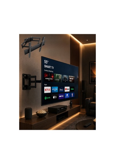 32 55 İnç Televizyon Askı Aparatı Duvara Monte Hareketli Tv Tutucu - Karbul3468-1538 Renkli