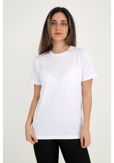 Rubadi Kadın Beyaz Tişört - %100 Pamuklu Bisiklet Yaka Kısa Kollu Baskısız Düz Renk Basic Model Rubadi Kadın Beyaz Tişört - %100 Pamuklu Bisiklet Yaka Kısa Kollu Baskısız Düz Renk Basic Model