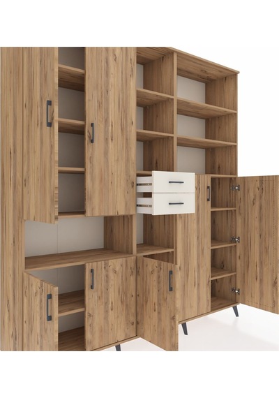 Hyperion Dolap 17 Raflı 2 Çekmeceli 7 Kapaklı 220x44x243 Çam-çam/aytaşı Atlas Çam/aytası Hyperion Dolap 17 Raflı 2 Çekmeceli 7 Kapaklı 220x44x243 Çam-çam/aytaşı Atlas Çam/aytası