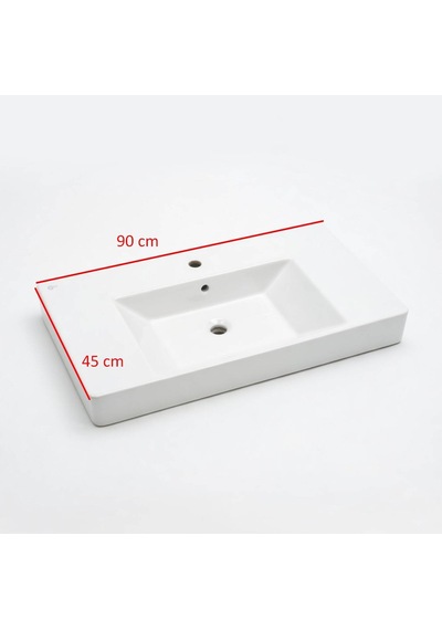 Ideal Standard - Plain Tezgah Üstü Lavabo Dolap Uyumlu 90x45 Cm Beyaz - 2587-