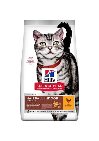 Hill's Hairball İndoor Tavuklu Yetişkin Kedi Maması 1500 G