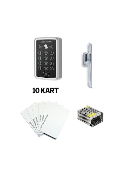 Electrimax QP140 Şifreli Elektrikli Bas Aç Kapı Kilidi + 10 Kart