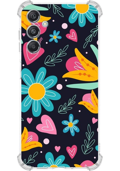 Samsung Galaxy M34 İle Uyumlu Retro Color 1 Baskılı Şeffaf Köşe Korumalı Antişok Kılıf