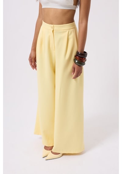 Etiler Collection Casual Yüksek Bel Pantolon Sarı
