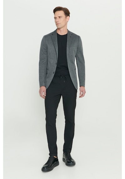 Ac&Co / Altınyıldız Classics Erkek Antrasıt 360 Her Yöne Esneyen Slim Fit Dar Kesim Mono Yaka Desenli Blazer Ceket Antrasıt Antrasit