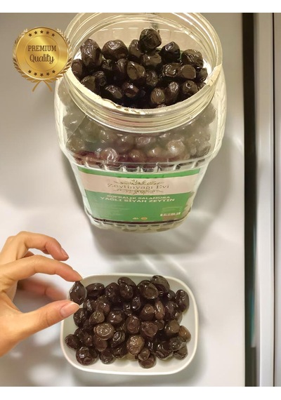 Sele Sofralık Siyah Zeytin 900 Gram Doğal Fermente Brüt 3400 Gram