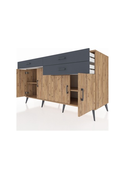 Kronos Konsol 2 Raflı 3 Çekmeceli 4 Kapaklı 176x59x99 Çam-çam/ant Çam-çam/antrasit Kronos Konsol 2 Raflı 3 Çekmeceli 4 Kapaklı 176x59x99 Çam-çam/ant Çam-çam/antrasit