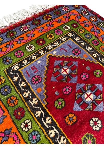 El Dokuma 1971 Koleksiyonluk 100x135 Kök Boya Selendi Halısı