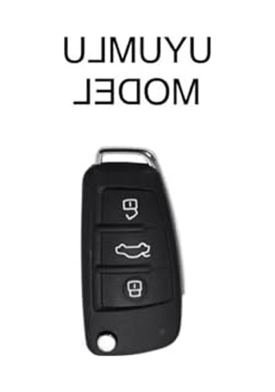 Autohan Keys Audi A1 A3 A4 A5 A6 A7 Q3 Q5 Q7 Serisi Nano Anahtar Koruma Kılıfı, Siyah-altın