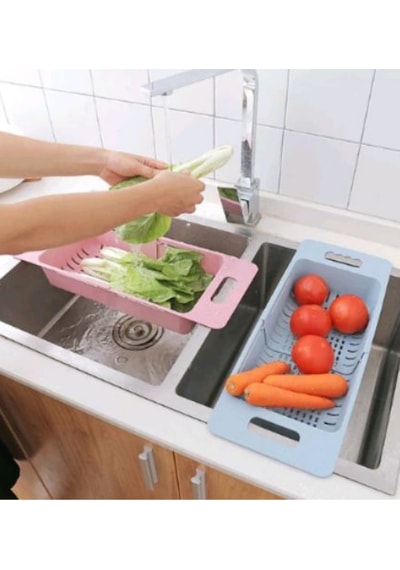 1 Adet Lavabo Üstü Sepet Süzgeç , Ayarlanabilir Meyve -sebze Yıkama Süzme Aparatı Plastik Diğer