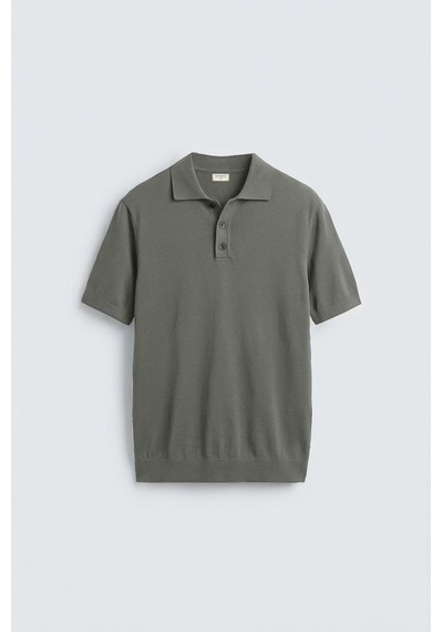 Antioch Comfort Slim Polo Yaka Erkek Triko T-shirt Haki