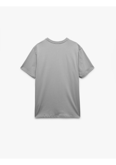 Koton Bisiklet Yaka Regular Fit Pamuklu Kısa Kollu Tişört Gri 6wam10085hk Gri