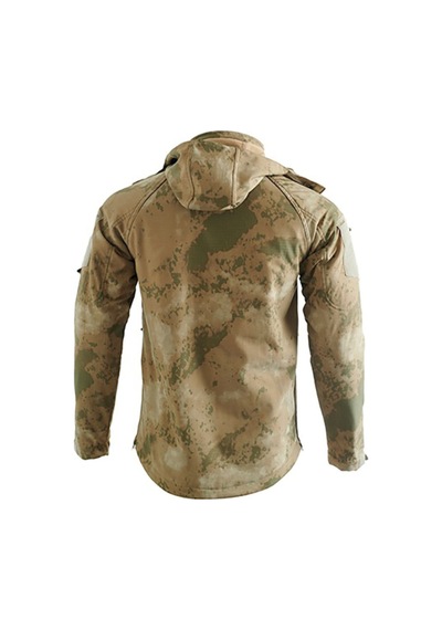 Karcamp 5 Cepli Tactical Double Softshell Su Geçirmez Unisex Mont Ceket Kamuflaj
