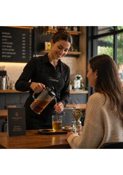 Deinhaus Boncuk Desenli Plastik French Press Hafif & Dayanıklı Çay Ve Kahve Demleme Aparatı Çok Renkli