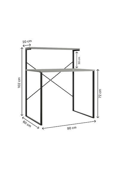 Raflı Çalışma Masası 60x90 Ofis Masası Çalışma Masası 1300 Çam