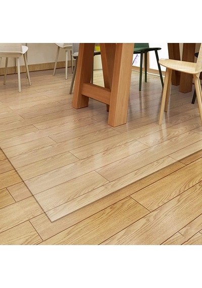 1.6mm Şeffaf Pvc Masa Ve Örtüsü Koruyucu Pedi Koruyucu Mika Asetat Örtüsü Zemin Koruma En: 100cm, Boy: 220cm